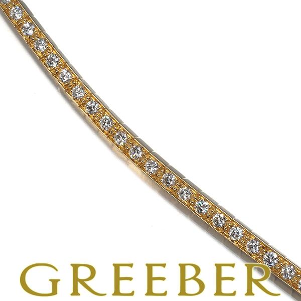 カルティエ ブレスレット ダイヤ ダイヤモンド ラニエール 17刻印 K18YG 修理証明書BLJ ...