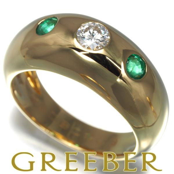 カルティエ リング ダイヤ ダイヤモンド エメラルド ダフネ 50号 K18YG 保証書 指輪 BL...