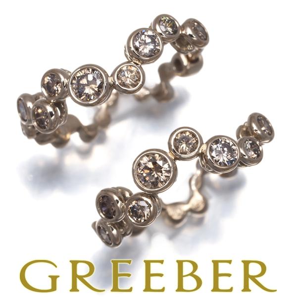 カシケイ ピアス ダイヤ ダイヤモンド 0.80ct ベゼル K18BG BLJ