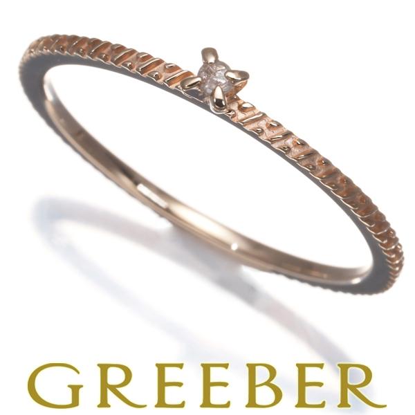 アガット リング ダイヤ ダイヤモンド 0.01ct 一粒 9号 K10PG 指輪 BLJ