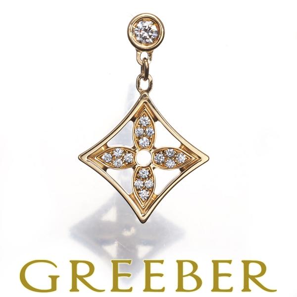 ルイヴィトン ピアス ダイヤ イディールブロッサム 片耳 K18YG 保証書BLJ