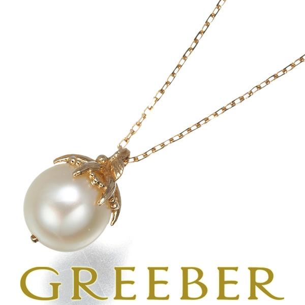 アガット ネックレス パール 真珠 7.2mm K10YG BLJ