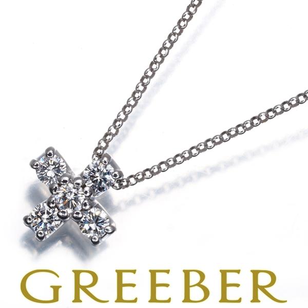 トレセンテ ネックレス ダイヤ ダイヤモンド 0.23ct クロス K18WG BLJ/GENJ