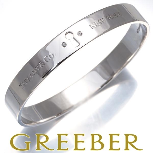 ティファニー ブレスレット ダイヤ ダイヤモンド ロック 2P バングル シルバー 925 BLJ