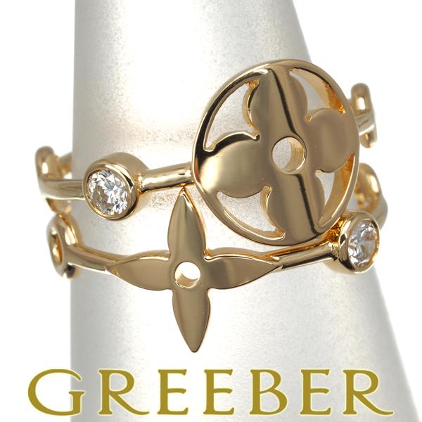 ルイヴィトン リング ダイヤ モノグラムスキン 51号 K18YG  指輪 BLJ