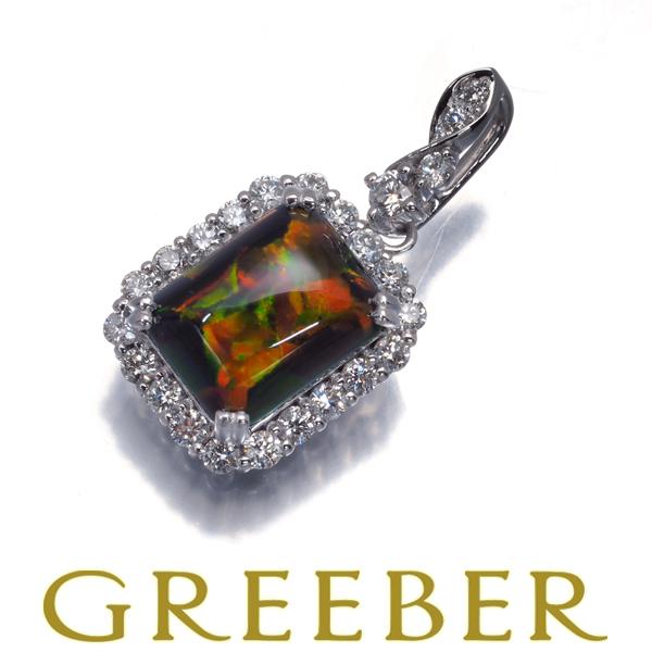 クレサンベール ペンダントトップ クリエイテッドオパール 1.28ct ダイヤ ダイヤモンド 0.3...