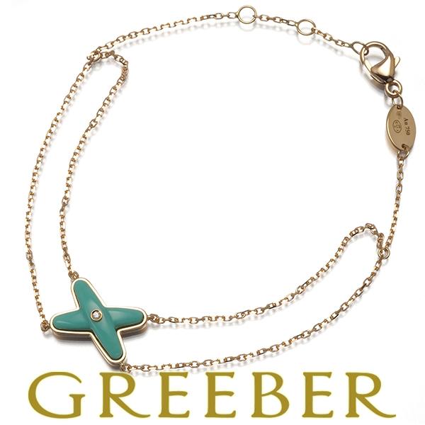 ショーメ ブレスレット ターコイズ トルコ石 ダイヤ ダイヤモンド ジュドゥリアン K18PG BL...