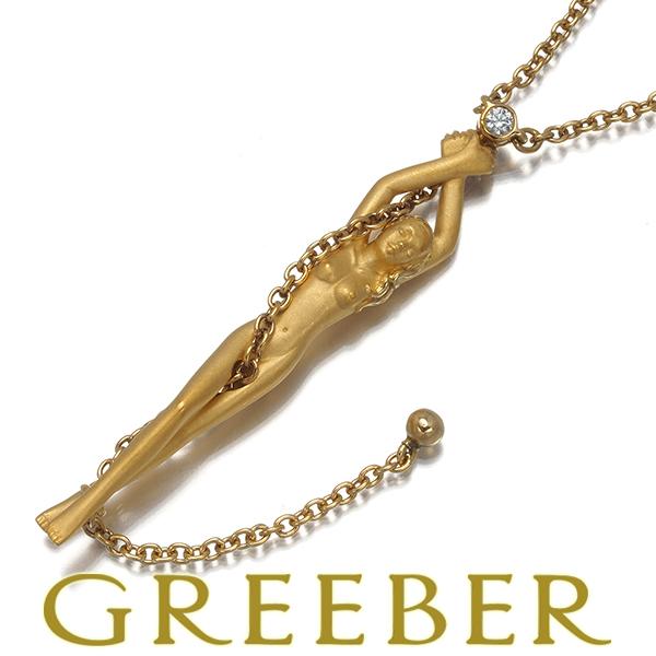 カレライカレラ ネックレス ダイヤ ダイヤモンド サイレンス 女神 K18YG BLJ