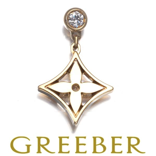 ルイヴィトン ピアス ダイヤ ダイヤモンド モノグラムイディール 片耳 K18YG BLJ