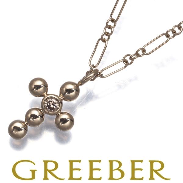 カシケイ ネックレス ダイヤ ダイヤモンド 0.05ct ベゼル クロス K18BG BLJ
