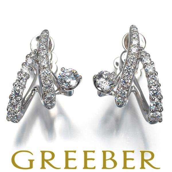 小寺智子 イヤリング ダイヤ ダイヤモンド 0.88ct Pt900 BLJ