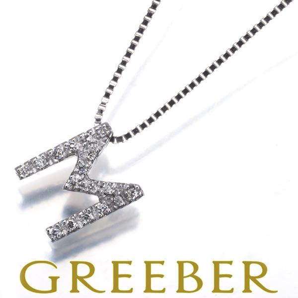 スタージュエリー ネックレス ダイヤ ダイヤモンド イニシャル アルファベット M K18WG BL...