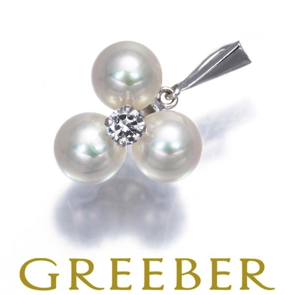 ミキモト ペンダントトップ パール 真珠 6.2mm ダイヤ ダイヤモンド K14WG BLJ