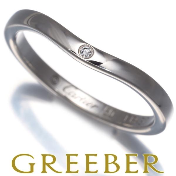 カルティエ リング ダイヤ ダイヤモンド バレリーナ 3P 50号 Pt950 保証書 指輪 BLJ