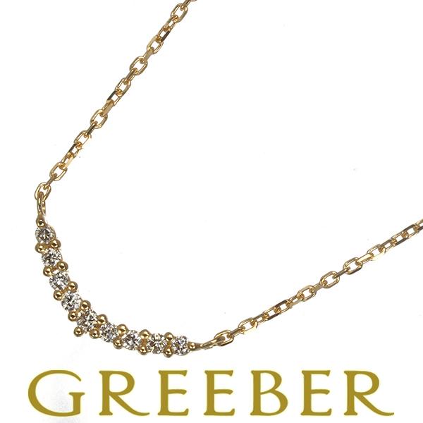 アガット ネックレス ダイヤ ダイヤモンド 0.04ct K18YG BLJ