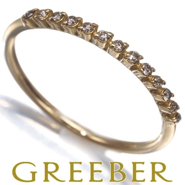 アガット リング ダイヤ ダイヤモンド 0.09ct 11号 K18YG 指輪 BLJ