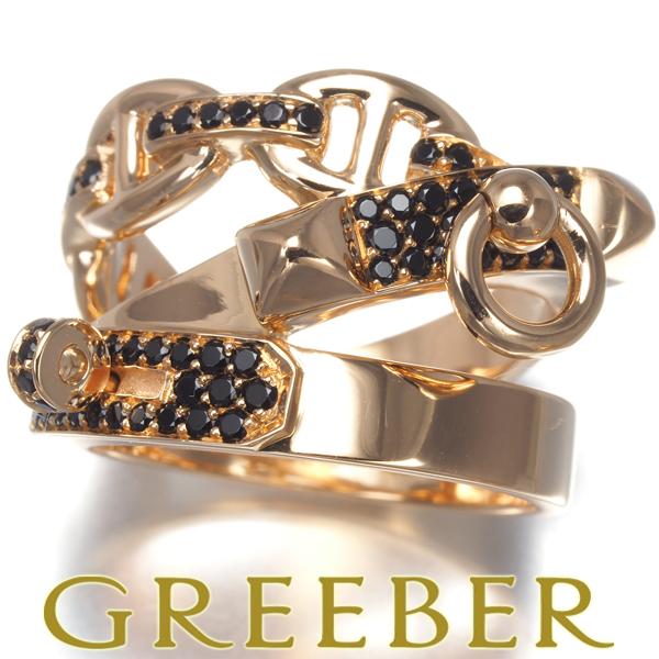 エルメス リング ブラックスピネル アルシミ GM 50号 K18PG 指輪 BLJ