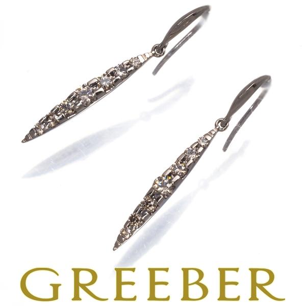 カシケイ ピアス ダイヤ 0.48ct ネイキッド フック K18BG 【中古】BLJ