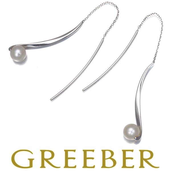 スタージュエリー ピアス パール 真珠 5.8mm 揺れる K10WG BLJ/GENJ