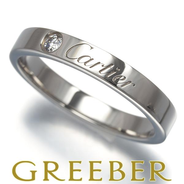 カルティエ リング ダイヤ ダイヤモンド Cドゥ エングレーブド ウェディング 1P 50号 Pt9...