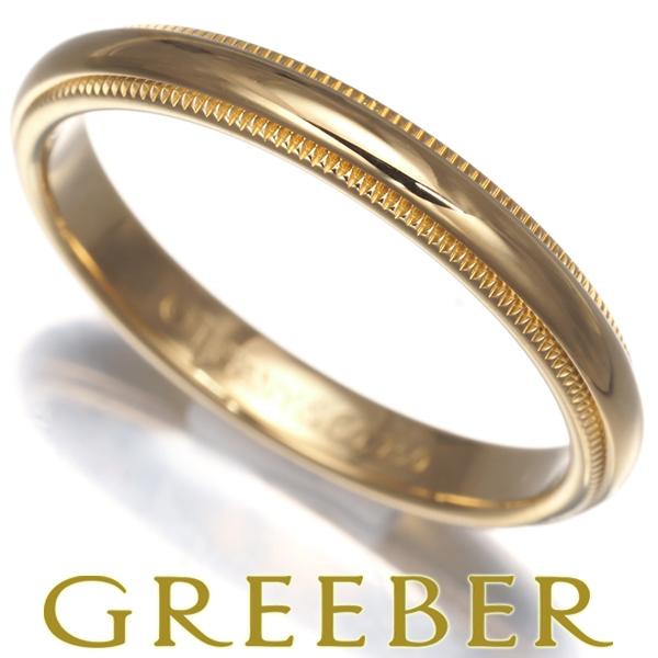 ティファニー リング トゥギャザー ミルグレイン 3mm 15.5号 K18YG 指輪 BLJ