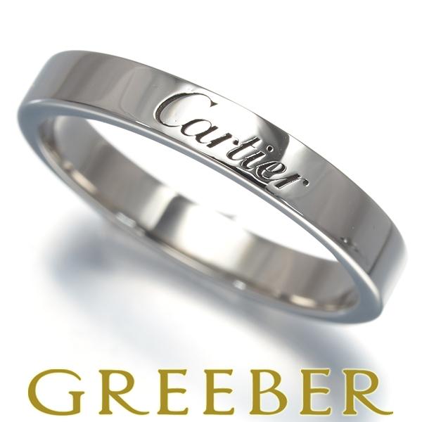 カルティエ リング Cドゥ エングレーブド ウェディング 53号 Pt950 指輪 BLJ