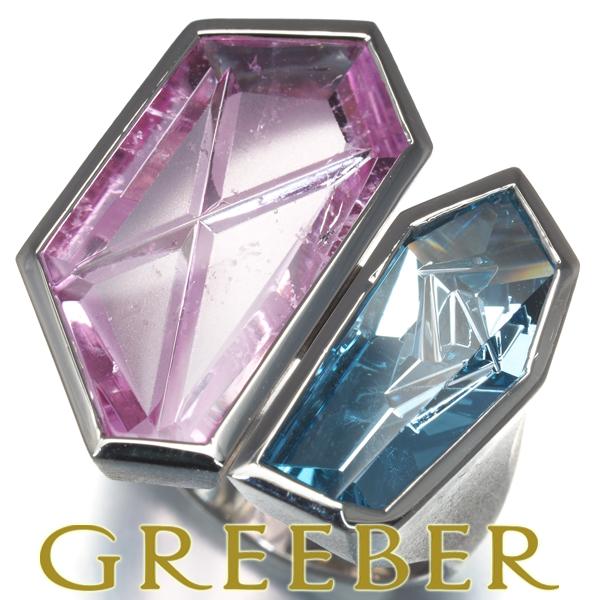 ムンシュタイナー リング アクアマリン ローズベリル 13号 Pt950 保証書 指輪 BLJ/GE...