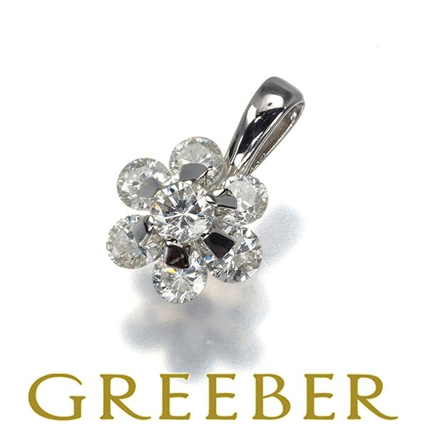 ダイヤ ダイヤモンド 1.00ct フラワー ペンダントトップ Pt900 GENJ