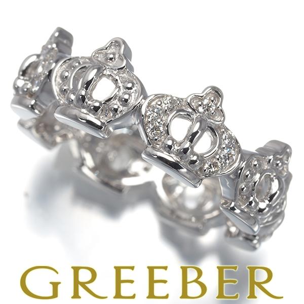 ジャスティンデイビス リング ダイヤ ダイヤモンド クラウン 15号 K18WG 指輪 BLJ/GE...