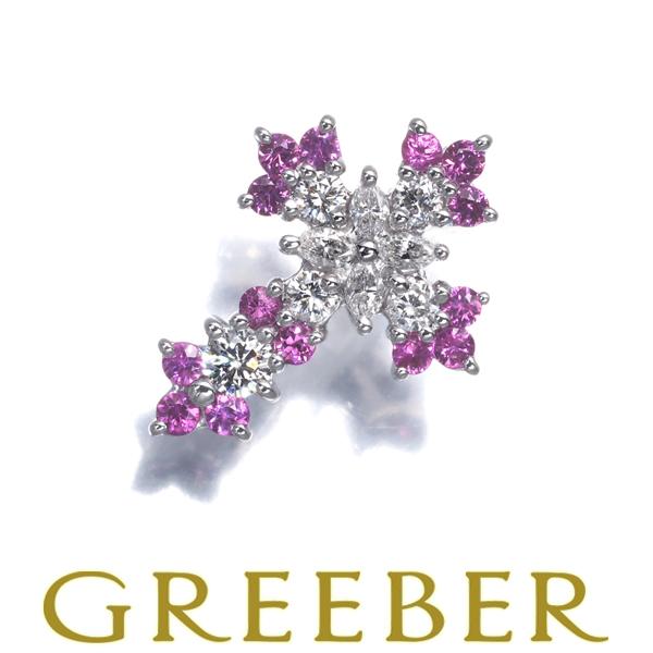 笠原真寿美 ペンダントトップ ルビー 0.30ct ダイヤ ダイヤモンド 0.25ct クロス K1...