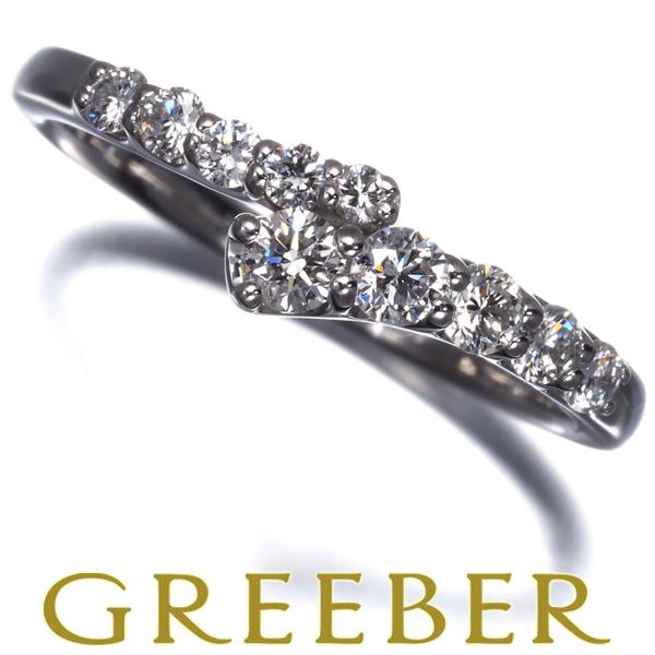 スタージュエリー リング ダイヤ ダイヤモンド 0.38ct 10P 11号 Pt950 指輪 BL...