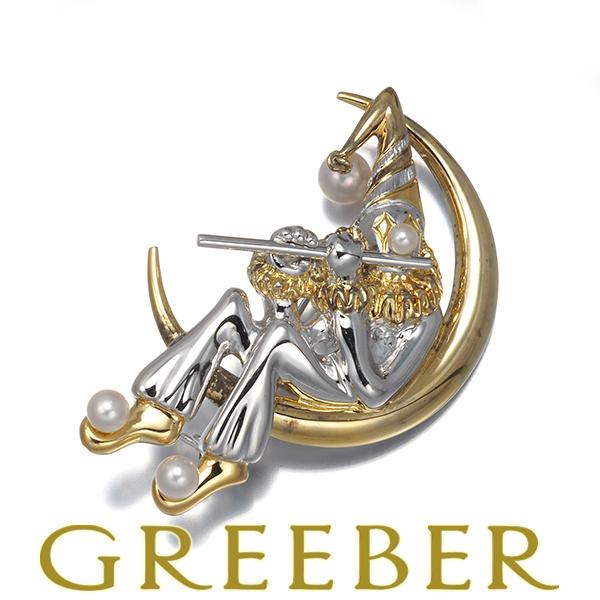 ミキモト ブローチ ベビーパール 真珠 3.2-5.8mm ピエロ シルバー BLJ