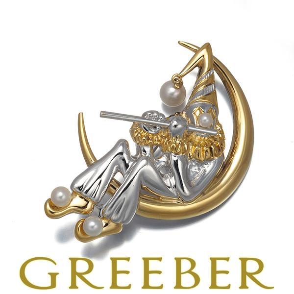 ミキモト ブローチ ベビーパール 真珠 3.1-5.8mm ピエロ シルバー BLJ