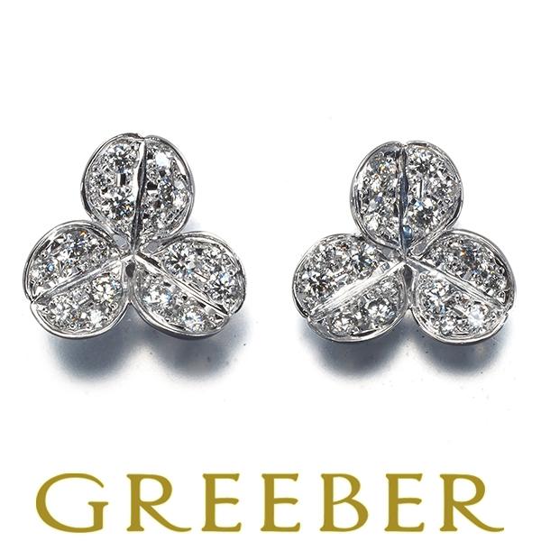 ミキモト ピアス ダイヤ ダイヤモンド 0.74ct パール 真珠 5.7mm フォーチュンリーブス...