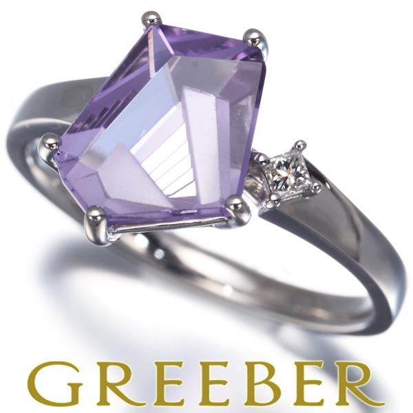 GSTV リング アメジスト 2.71ct ダイヤ 0.03ct  ムンシュタイナー 17号 Pt9...