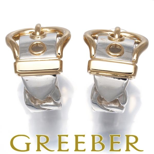 エルメス イヤリング ブックルセリエ クルードセル フープ K18YG/シルバー 925 BLJ