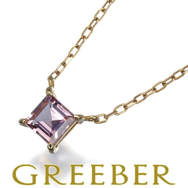 ビズー ネックレス ガーネット セラム スクエアカット K18YG BLJ/GENJ