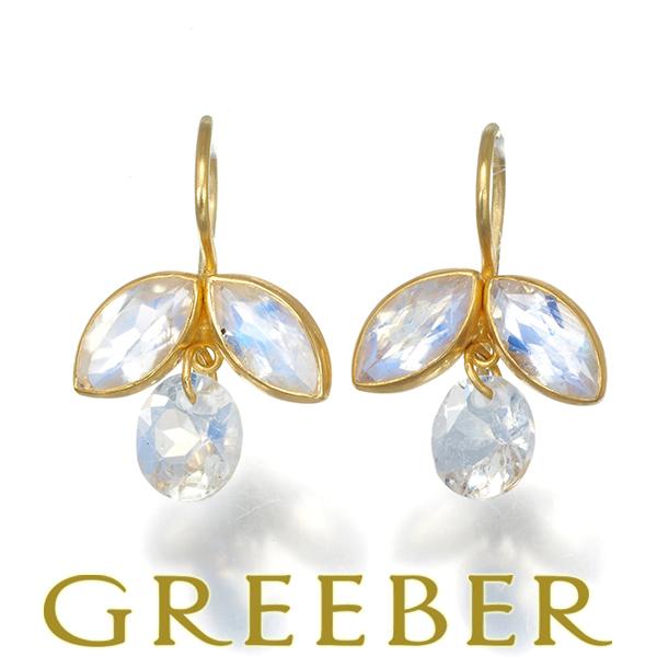 マリーエレーヌドゥタイヤック ピアス ムーンストーン アップル フック K22YG BLJ/GENJ