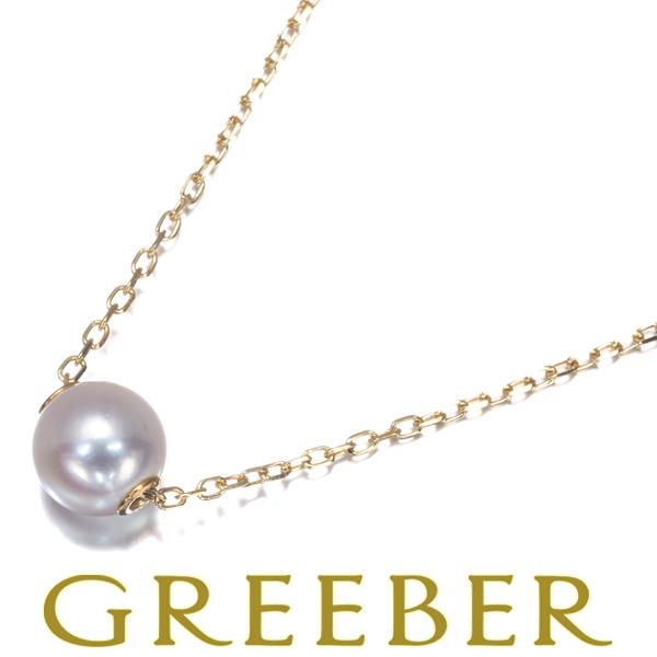 ミキモト ネックレス パール 真珠 7.3mm 一粒 K18YG BLJ