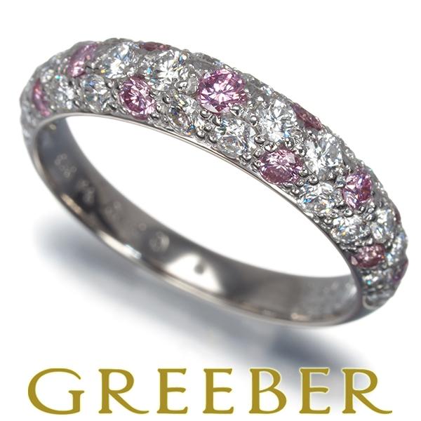 ギメル リング ピンク&amp;クリアダイヤ ダイヤモンド 0.329ct/0.761ct パヴェ 12.5...