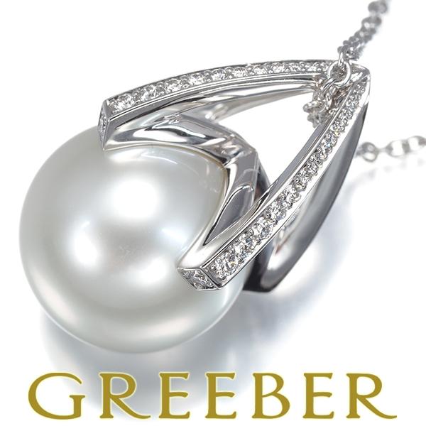 ミキモト ネックレス パール 真珠 12.8mm ダイヤ ダイヤモンド Mコレクション ロング K1...