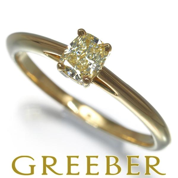 ティファニー リング イエローダイヤ ダイヤモンド 0.32ct FY ソリティア クッションカット...