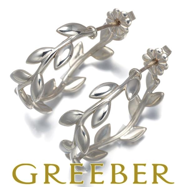 ティファニー ピアス オリーブリーフ フープ シルバー 925 BLJ