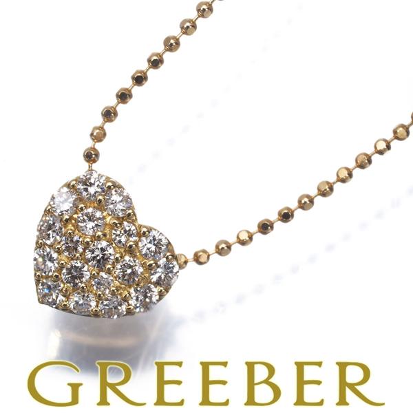 ポンテヴェキオ ネックレス ダイヤ ダイヤモンド 0.30ct ハート パヴェ K18YG BLJ ...