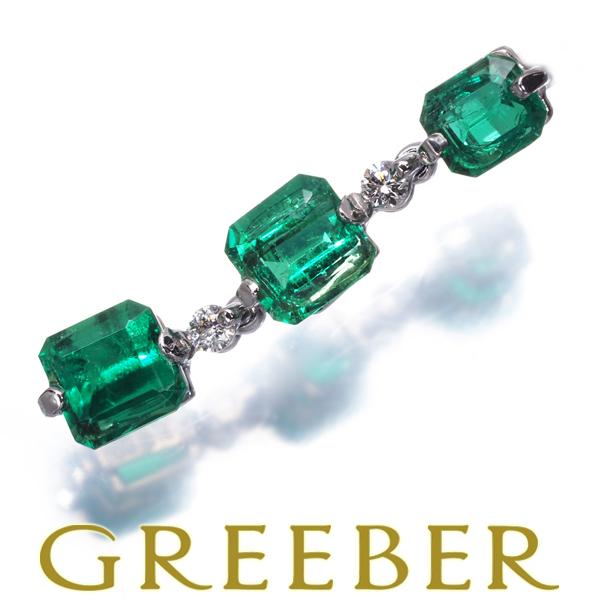 エメラルド 1.25ct ダイヤ ダイヤモンド 0.05ct 揺れる ペンダントトップ Pt900 ...