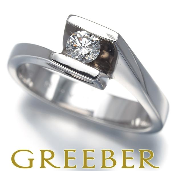 ジョージジェンセン リング ダイヤ ダイヤモンド 0.18ct 9.5号 K18WG 指輪 BLJ