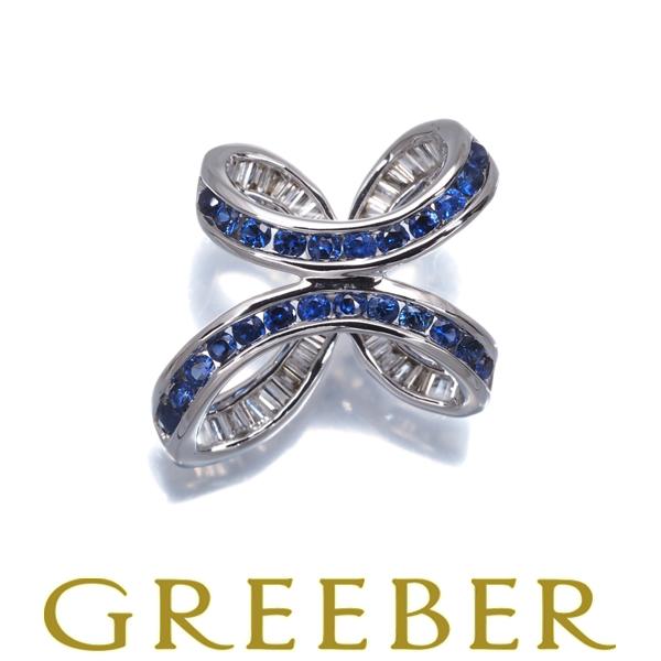 GSTV ペンダントトップ サファイア 0.30ct ダイヤ ダイヤモンド 0.14ct クロス テ...