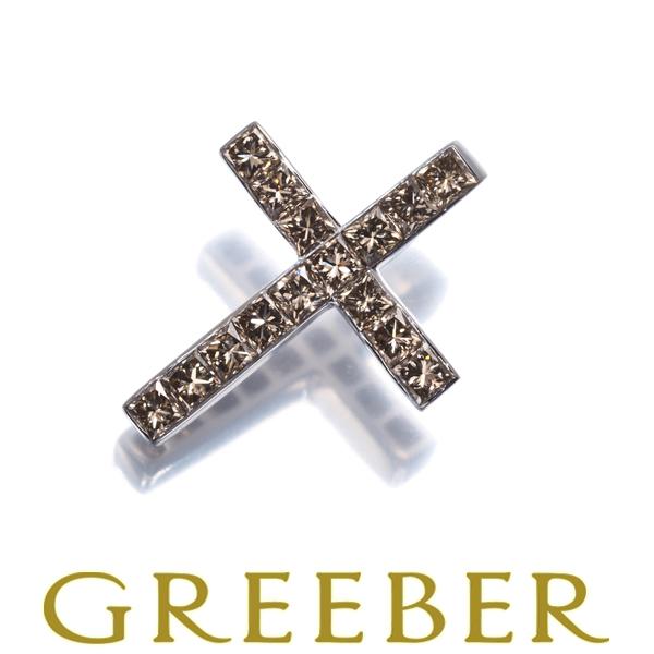 レ・エッセンシャル ペンダントトップ ブラウンダイヤ ダイヤモンド ミステリーセッティング クロス ...