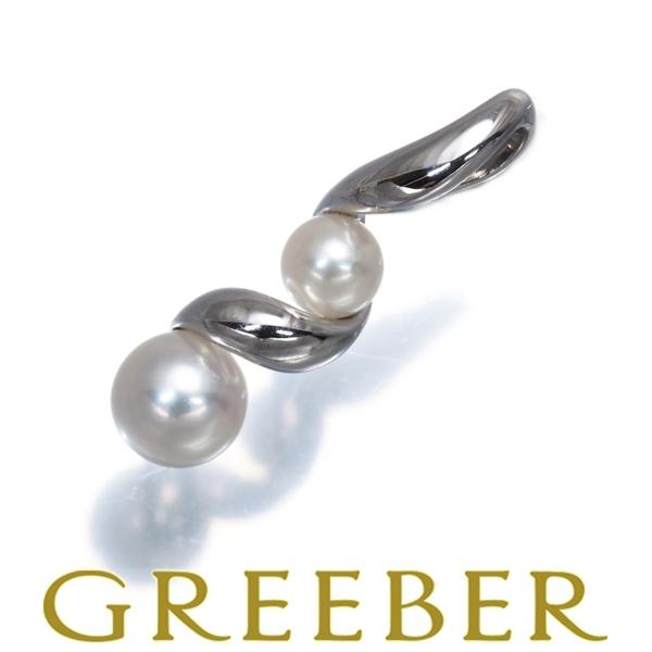 ミキモト ペンダントトップ ベビーパール 真珠 3.6-4.7mm スパイラル K18WG BLJ