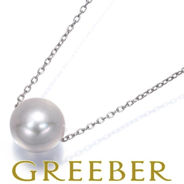 パール 真珠 8.5mm 一粒 ネックレス K18WG GENJ
